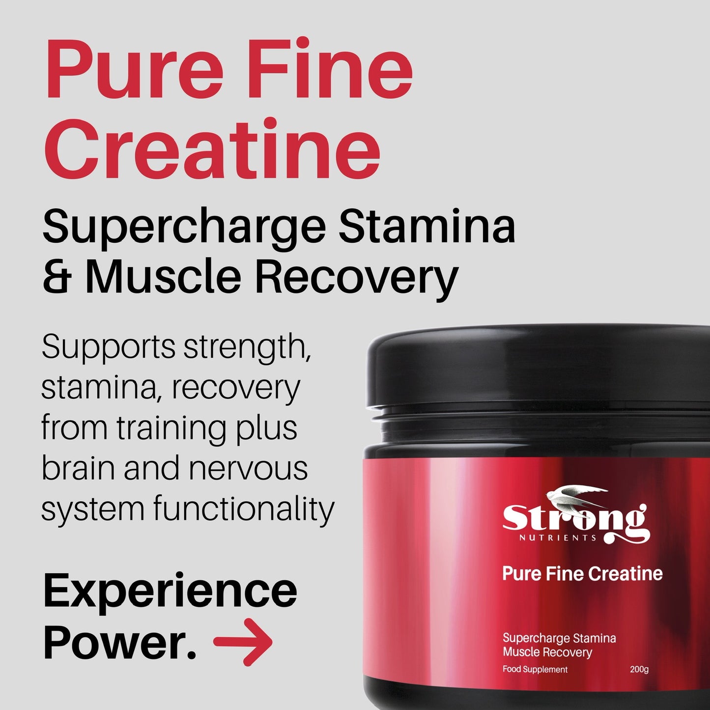 Everyone, at every age, can improve their strength and stamina with Pure Fine Creatine