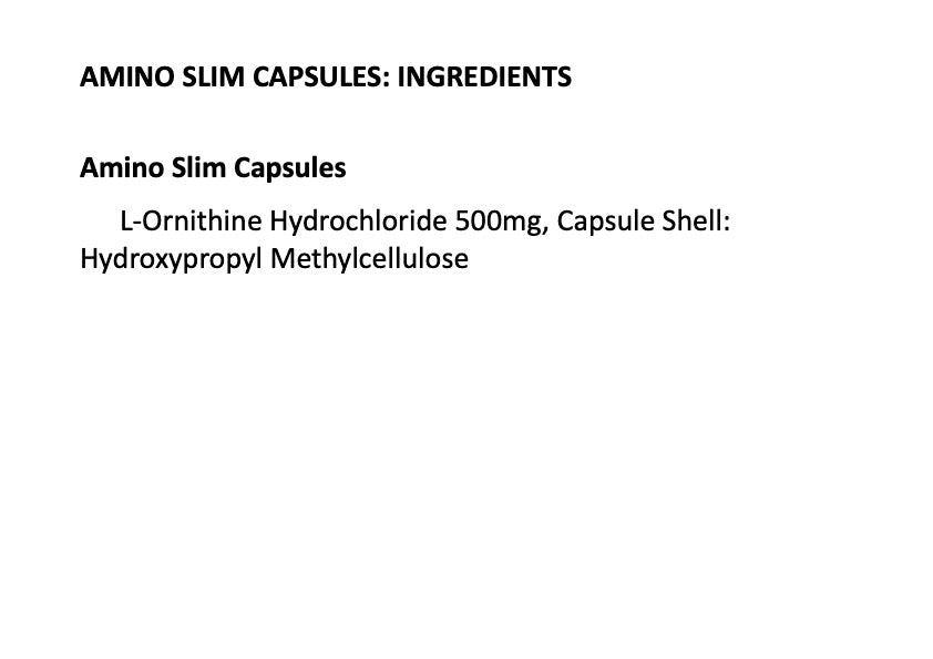 
                  
                    Amino Slim  120 Caps.
                  
                