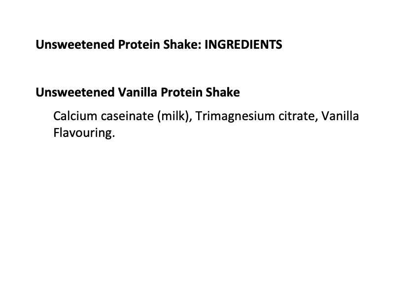 
                  
                    Casein Protein - Unsweetened Vanilla.
                  
                