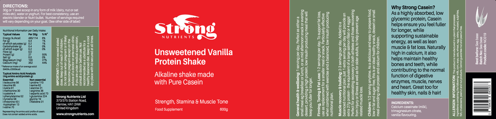 
                  
                    Casein Protein - Unsweetened Vanilla
                  
                