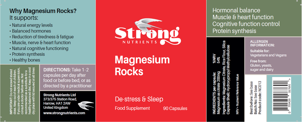 
                  
                    Magnesium Rocks - 200mg Capsules
                  
                